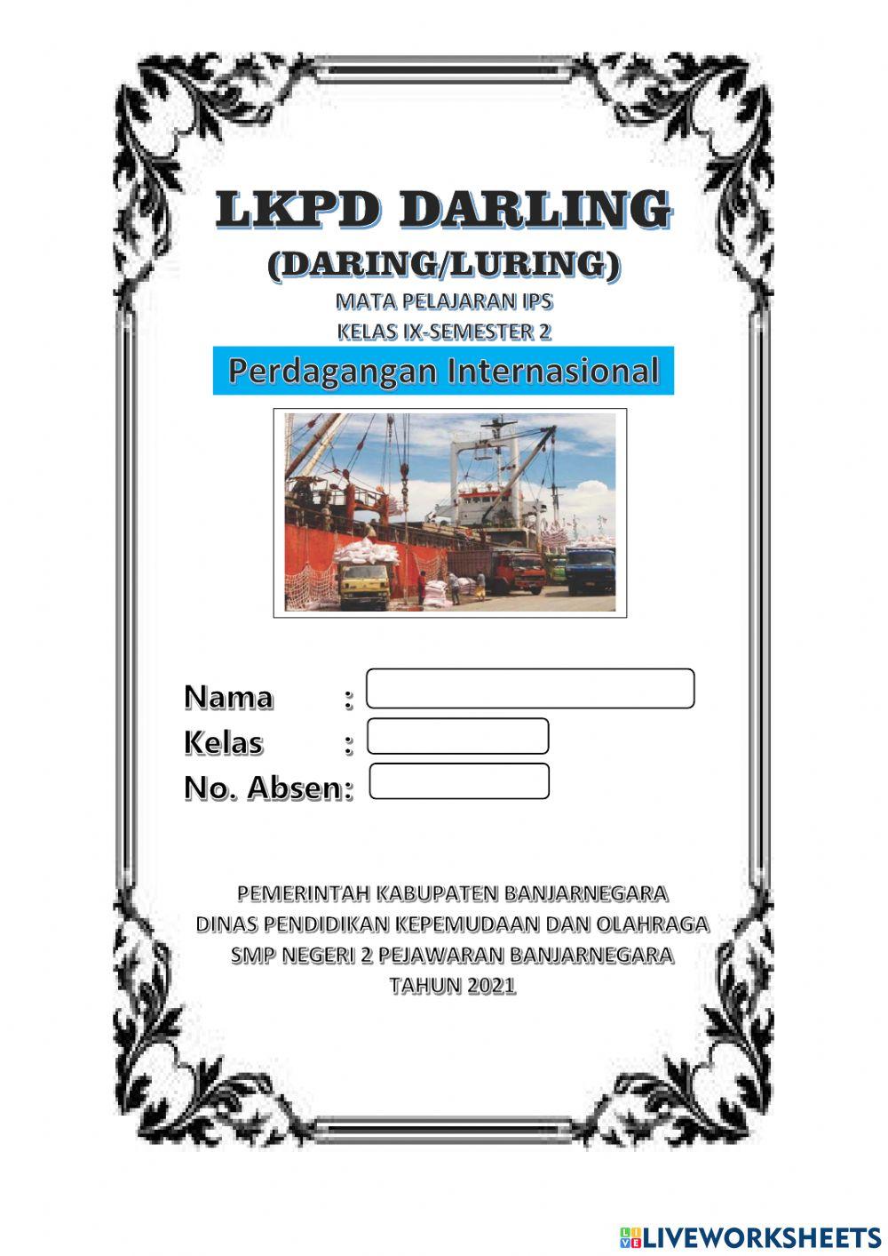 LKPD IPS   kelas 9  Perdagangan Internasinal  3 april 2021