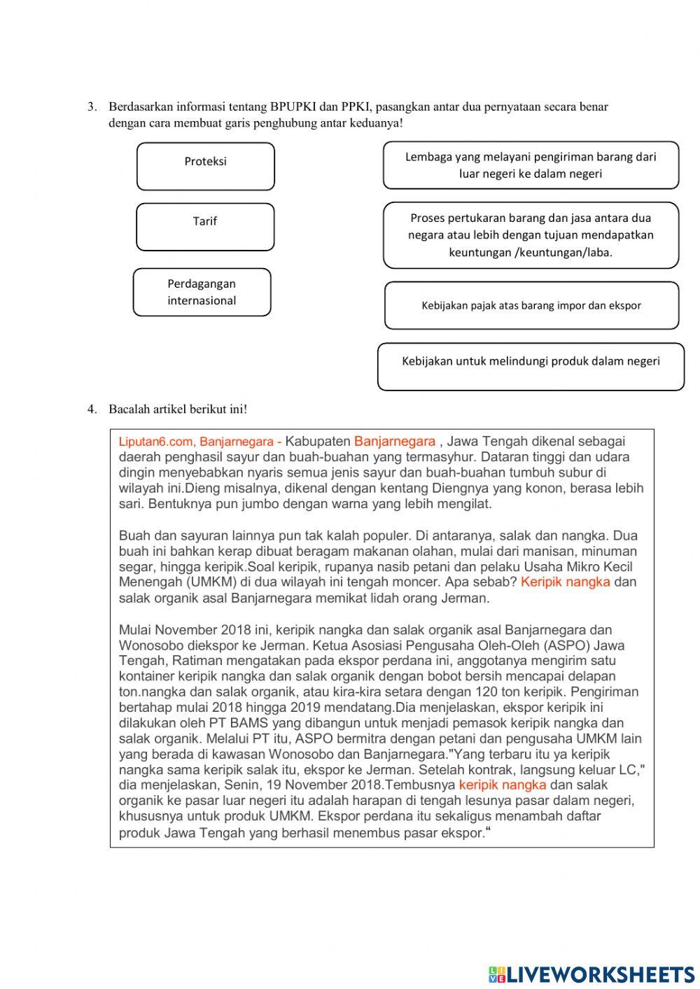 LKPD IPS   kelas 9  Perdagangan Internasinal  3 april 2021