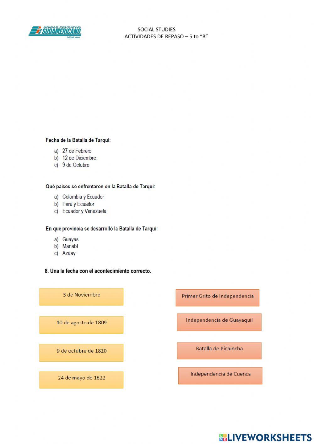 Actividades de repaso