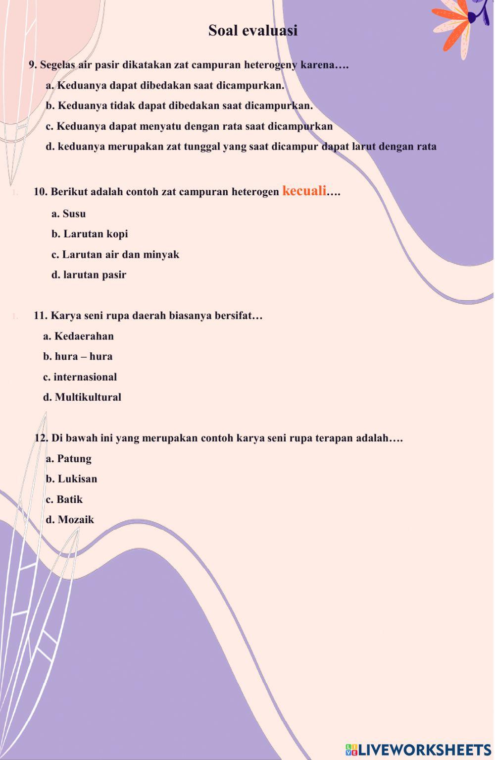 LKPD dan Soal Evaluasi