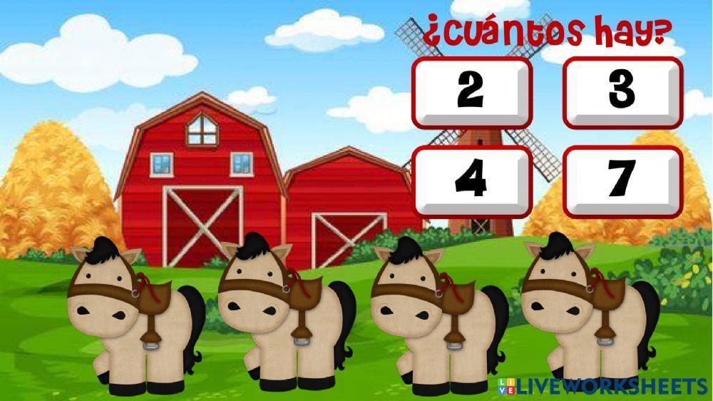 ¿cuántos animales hay en la granja