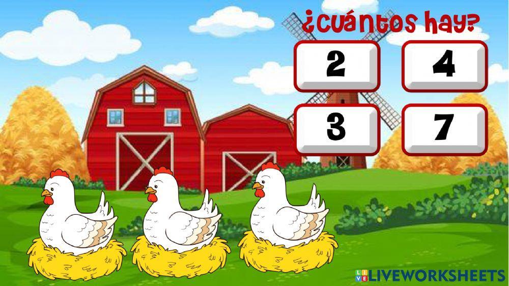 ¿cuántos animales hay en la granja