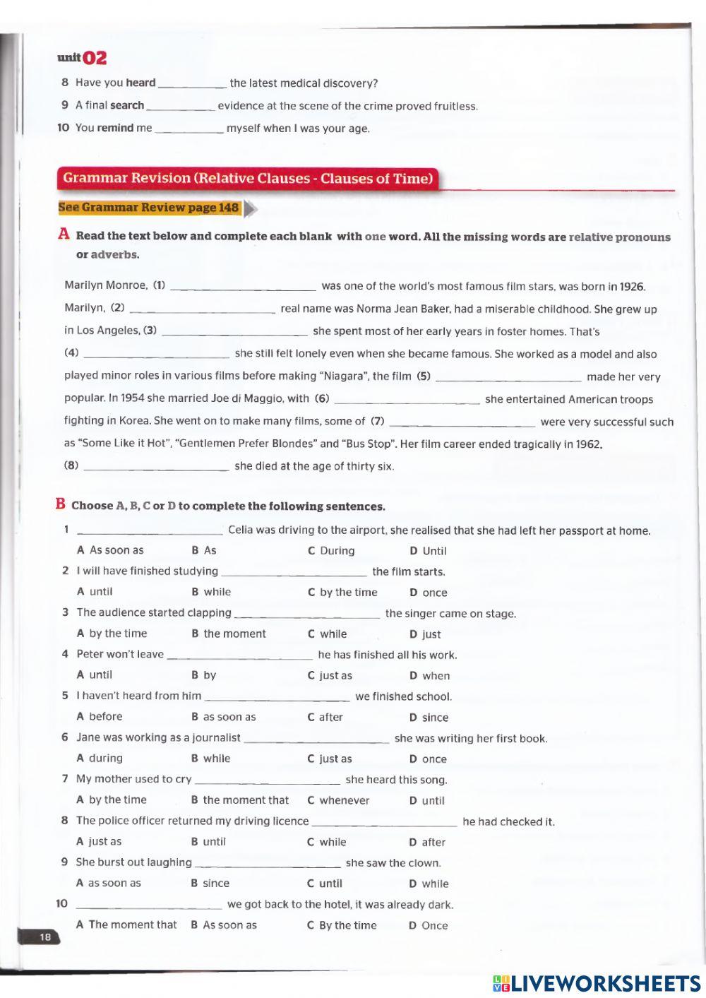 Use of English B2 - Unit 2