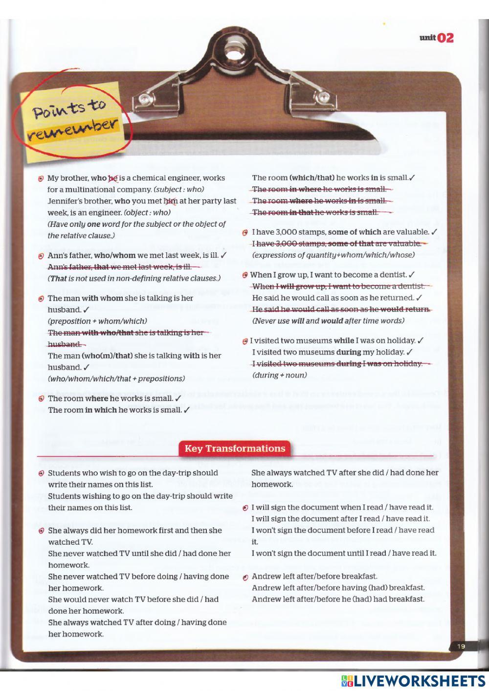 Use of English B2 - Unit 2