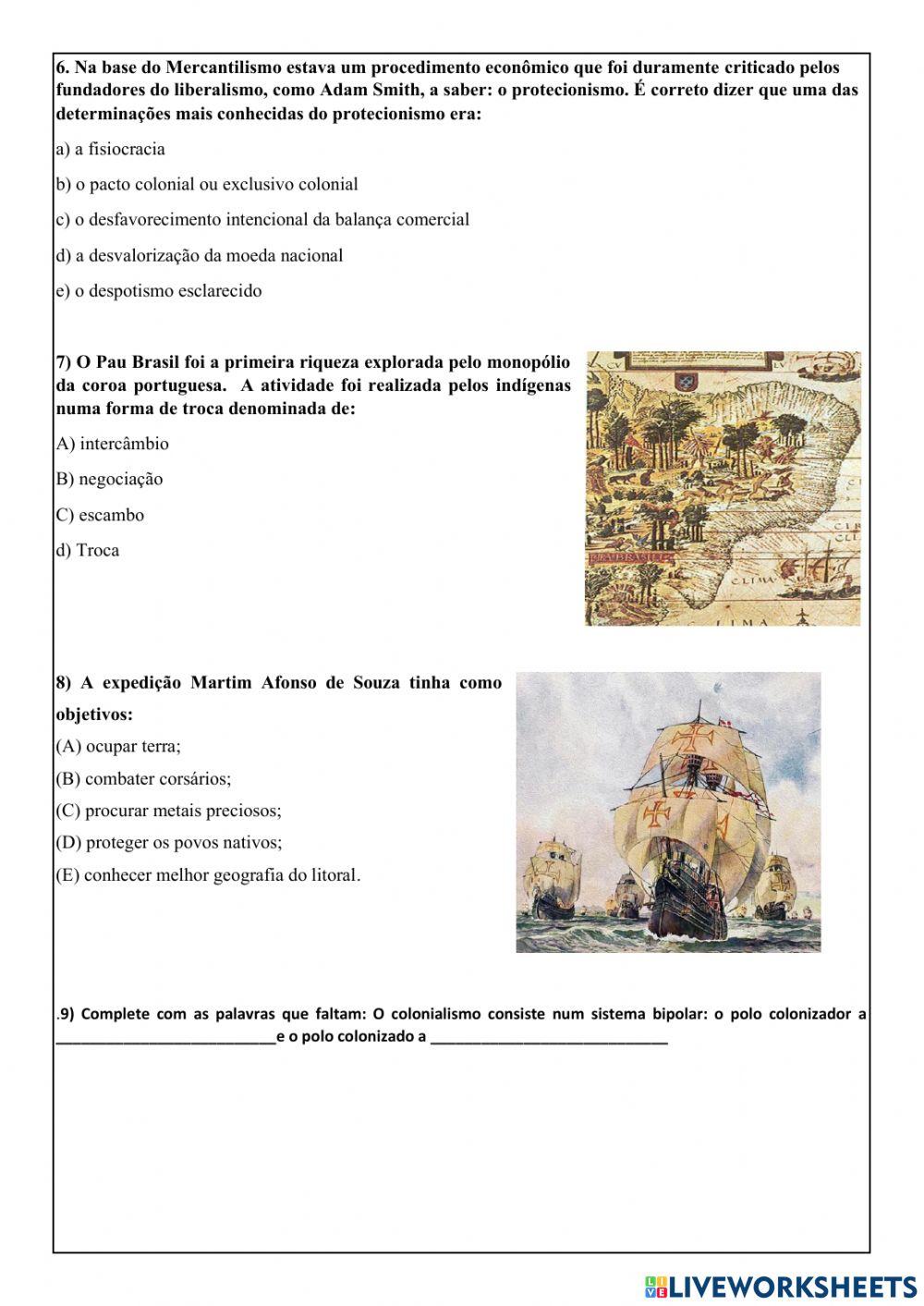 Mercantilismo(2) online exercise for