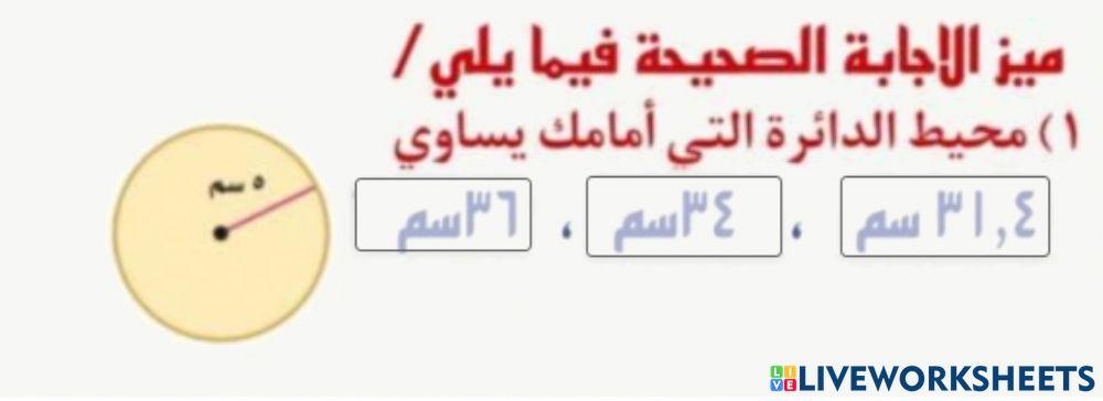 محيط الدائرة