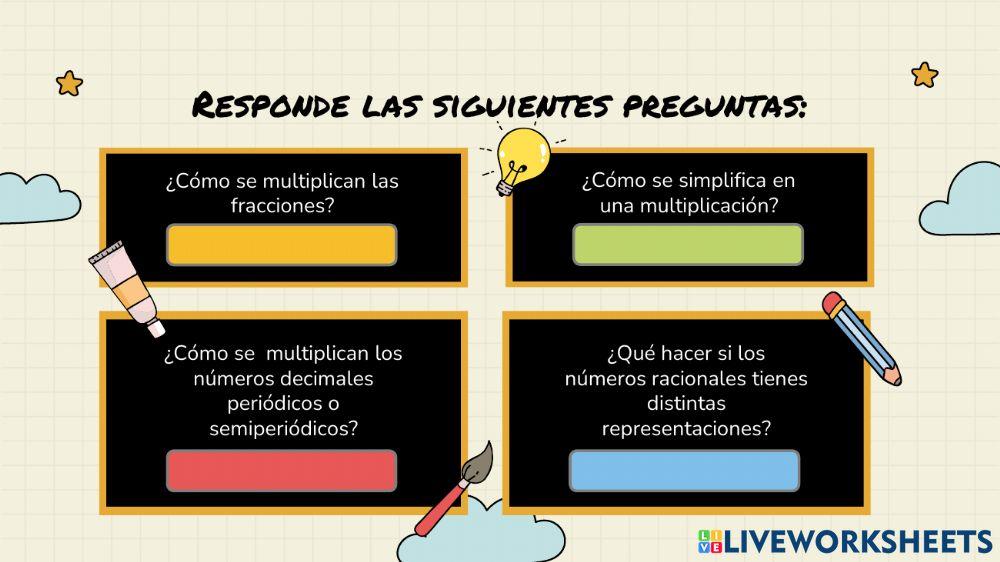Multiplicación de números racionales