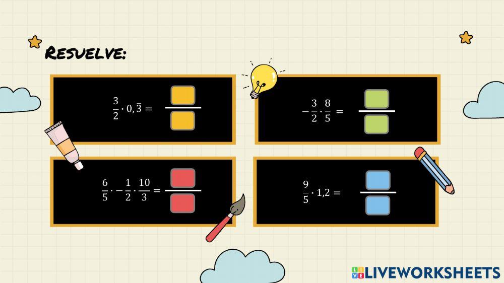 Multiplicación de números racionales