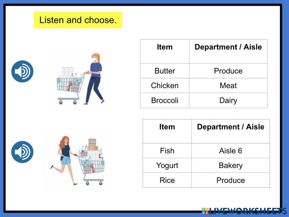 Supermarket Listening 2