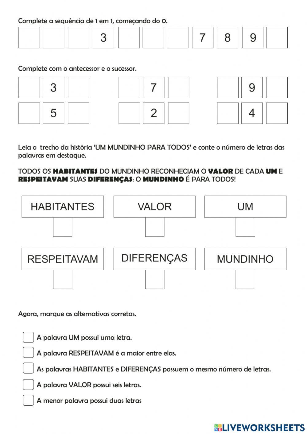 Um mundinho para todos.