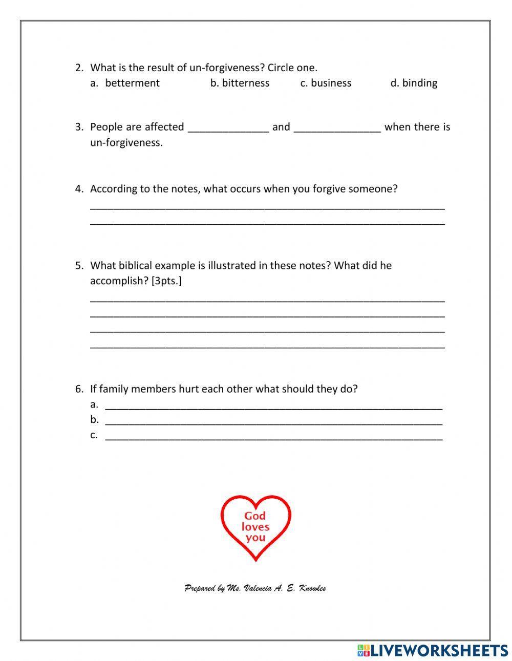 Love and Forgiveness