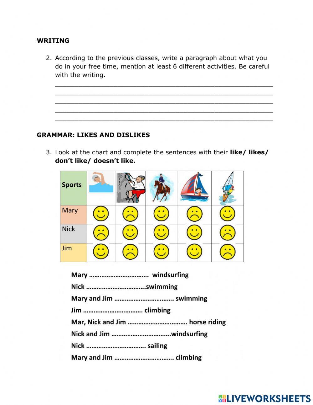 Free Time Activities