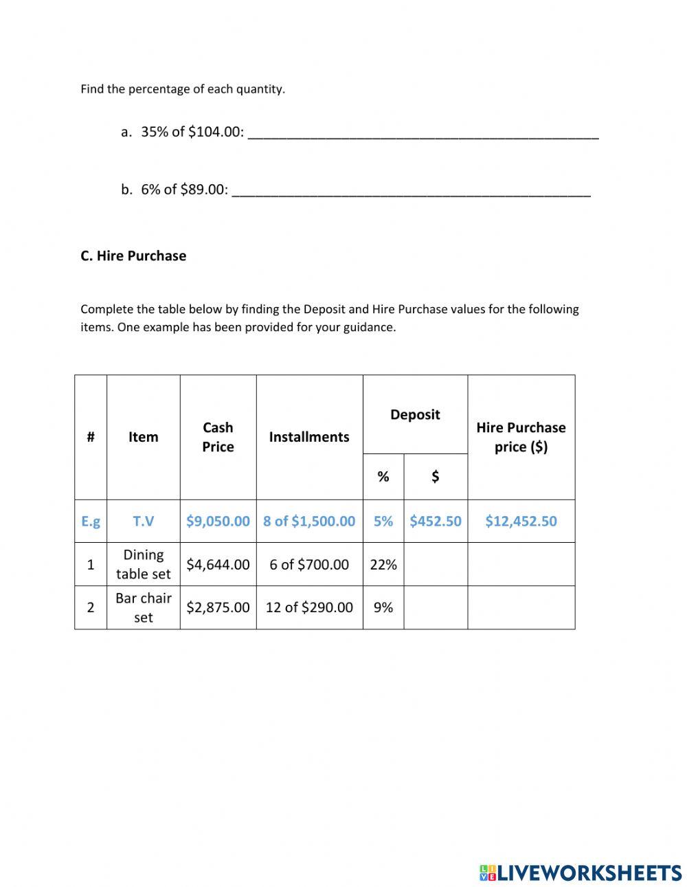 Term 1 & 2 Revision Exam