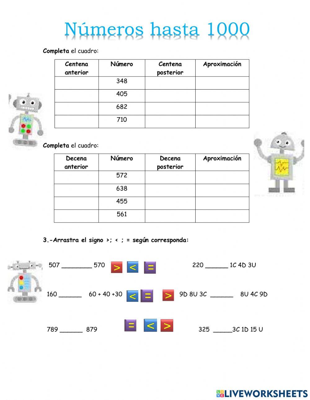Numeros hasta el 1000 image to u