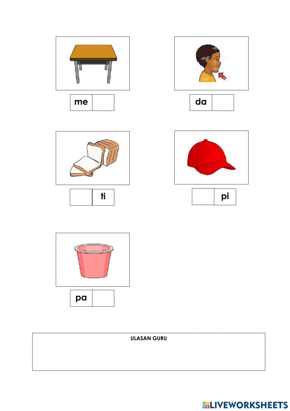 Kemahiran 5 : Perkataan KV+KV