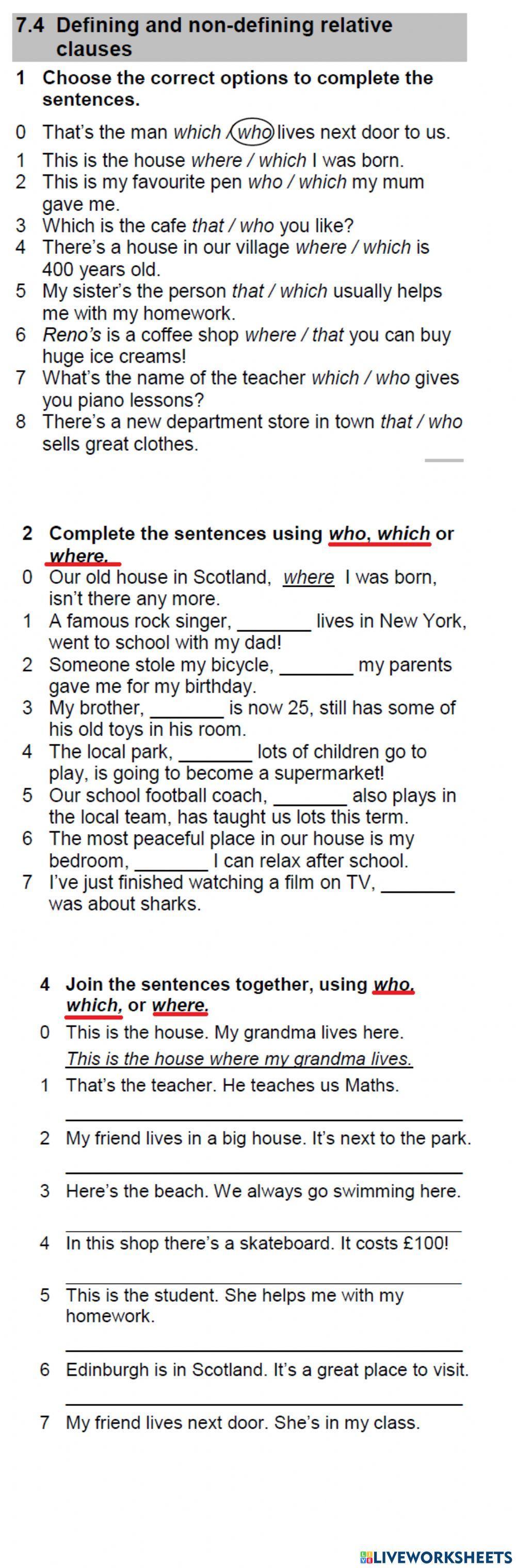 WW3 ( Unit 7)  Revision.Grammar 7.4