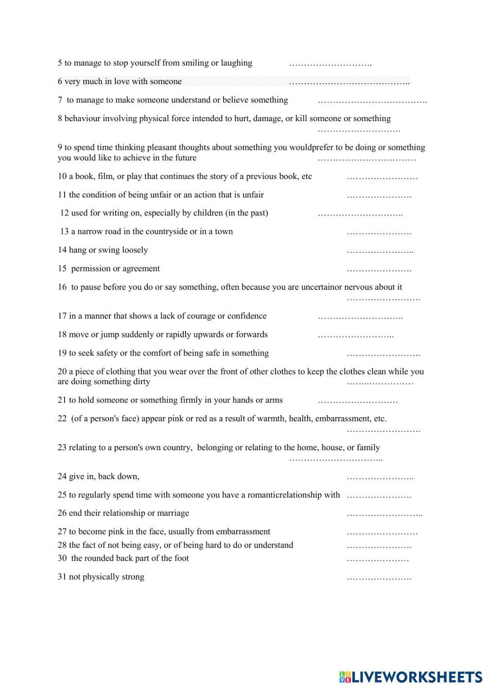 Vocabulary 14 (ILE 6)