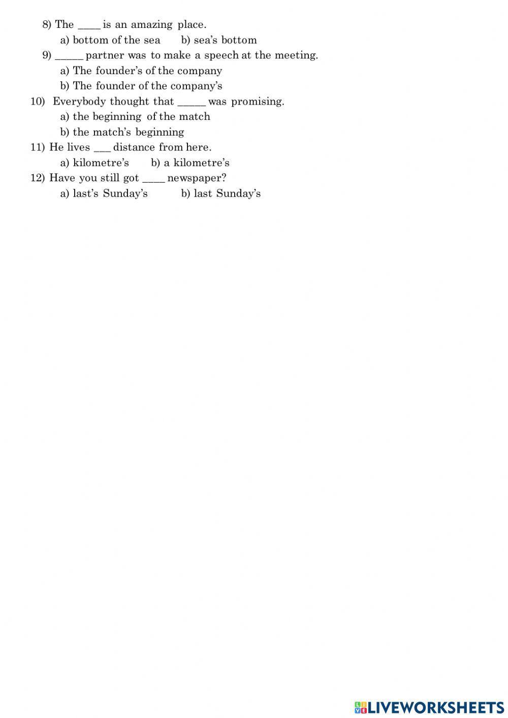 The Possessive Case 3