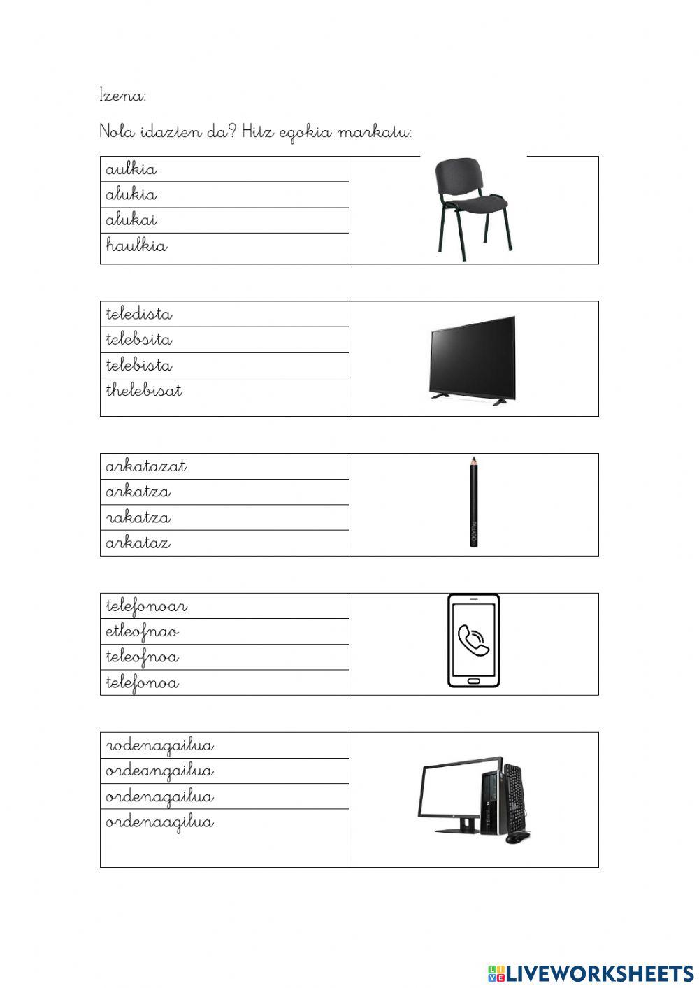 SASI HITZAK - Nola idazten da?