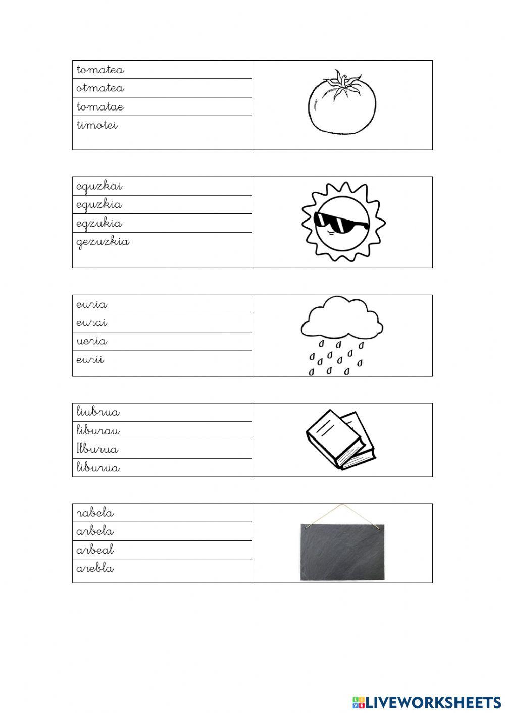 SASI HITZAK - Nola idazten da?