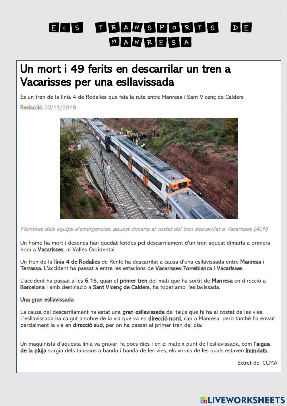 Els transports de Manresa