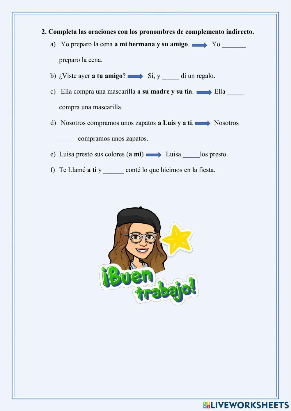 El objeto directo e indirecto El objeto directo e indirecto