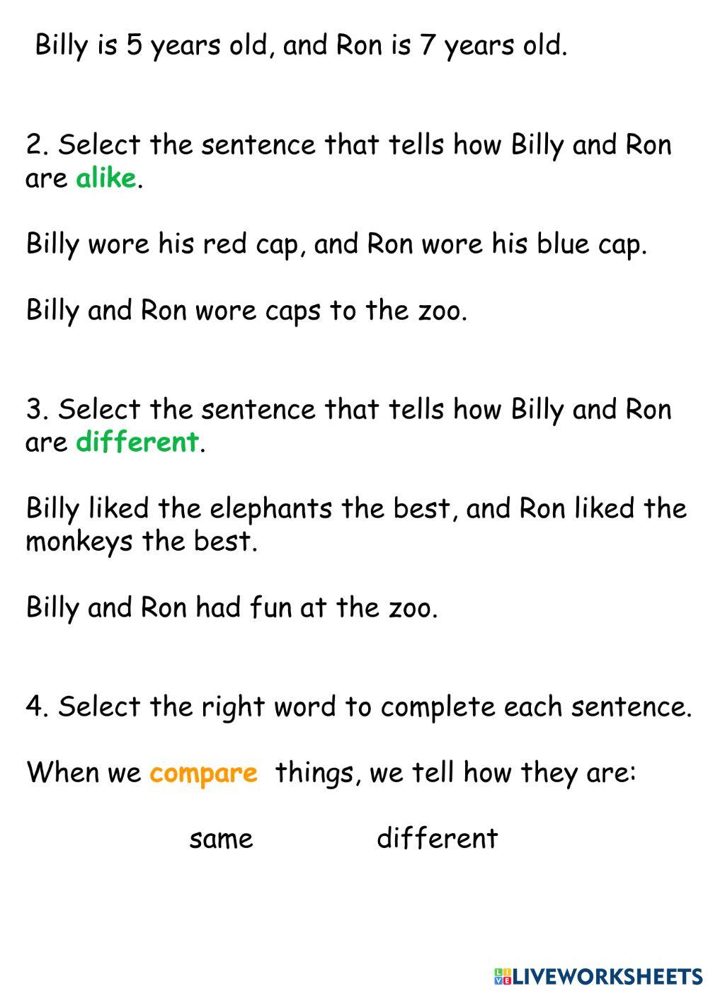 Compare and contrast