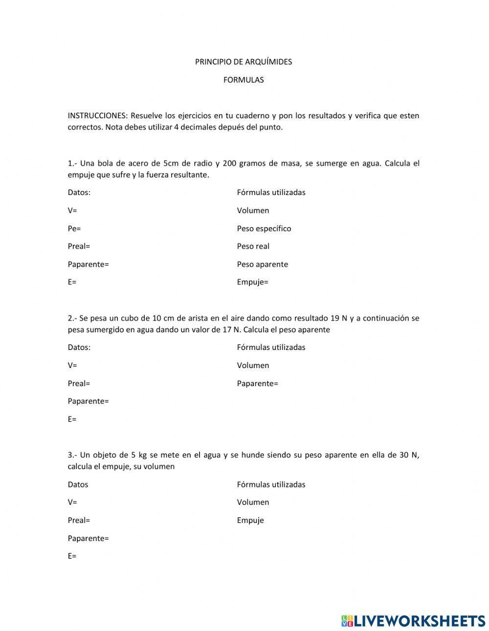 Principio de Arquímides