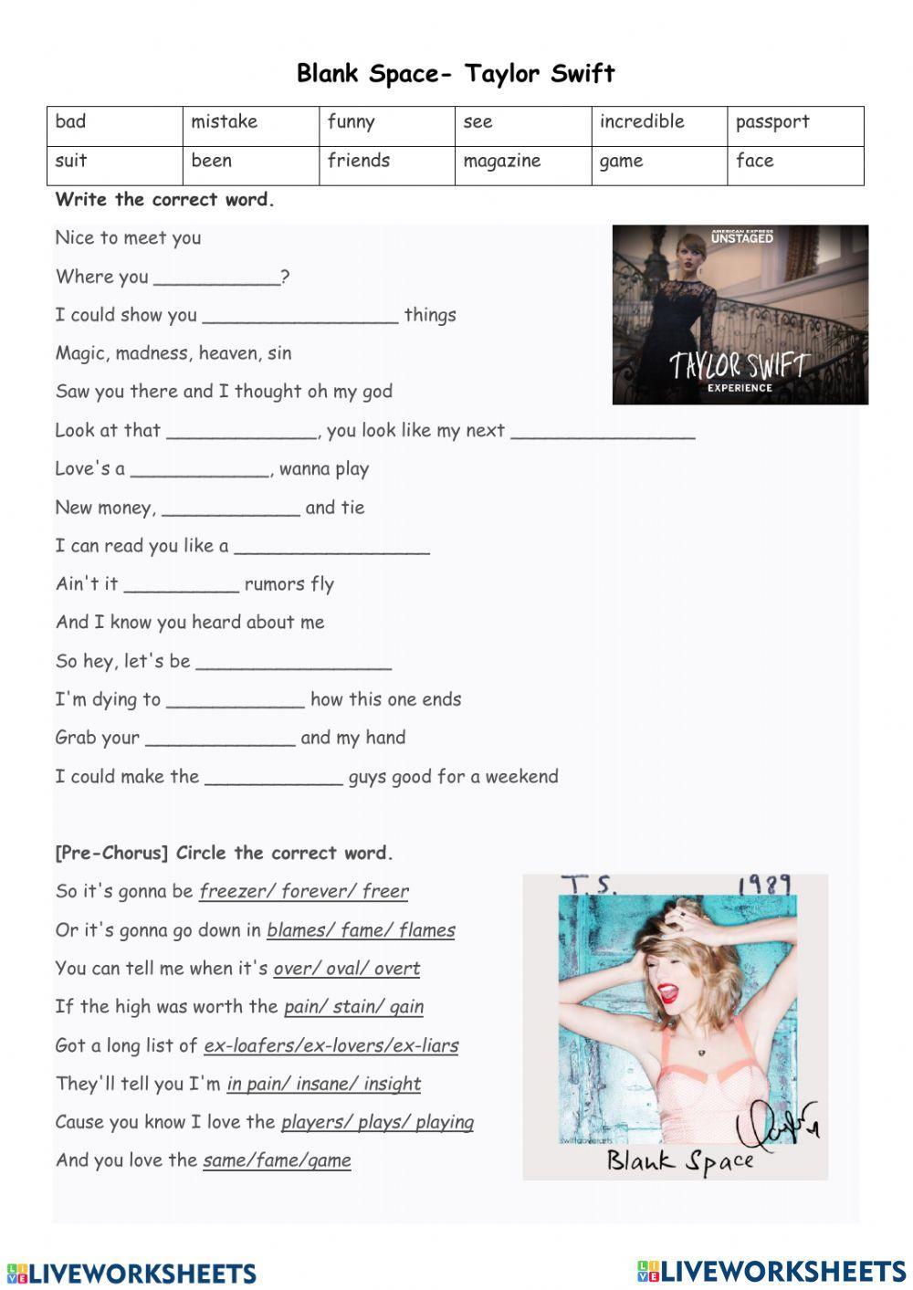 Black Space by Taylor Swift