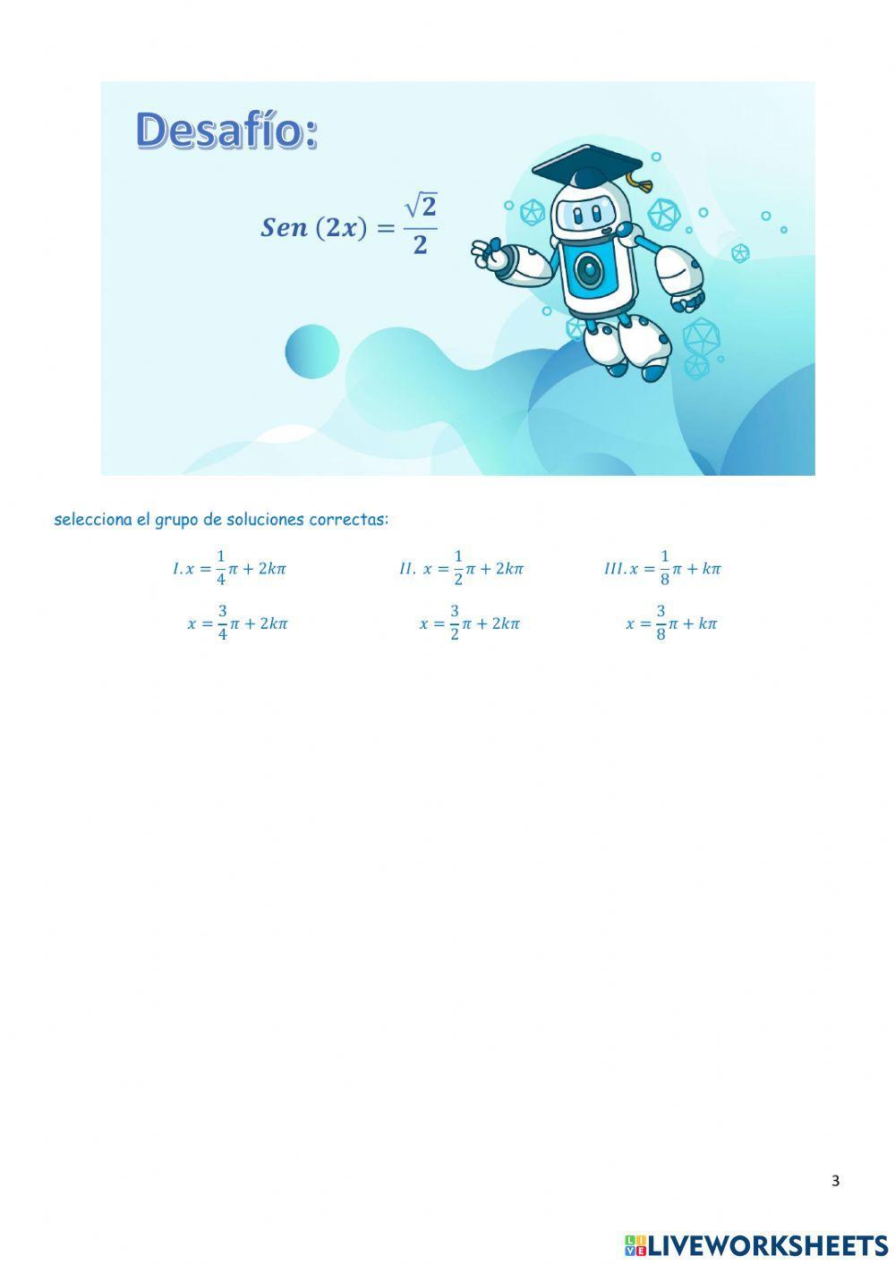 Ecuaciones trigonométtricas