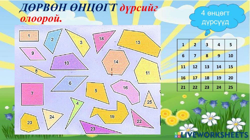 дөрвөн өнцөгт ангилж суръя