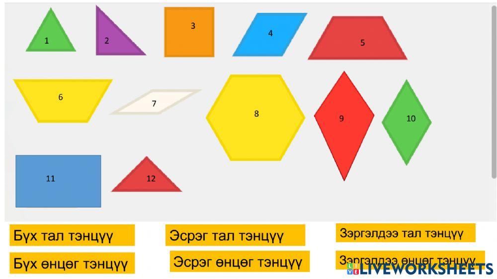 дөрвөн өнцөгт ангилж суръя