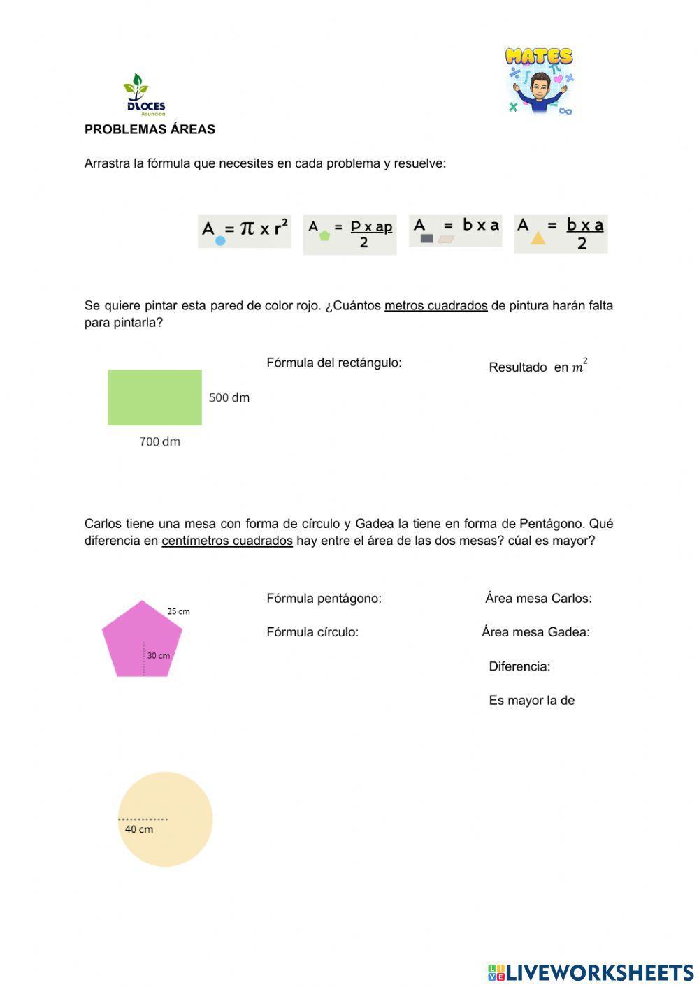 Problemas de áreas