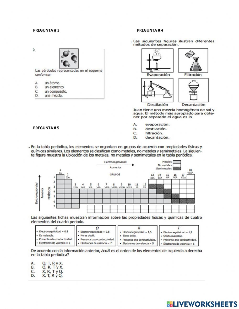 Examen final de química
