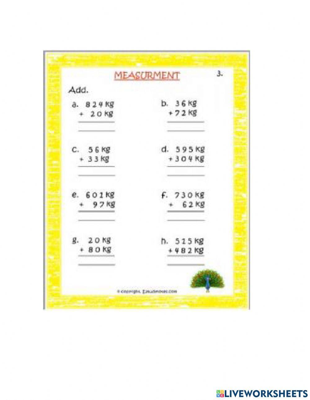 961345 Adding And Subtracting Grams And Kilograms 961345 Adding And Subtracting Grams And Kilograms