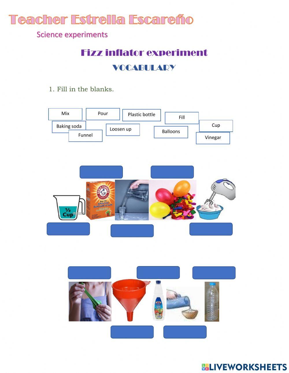 Fizz inflator experiment