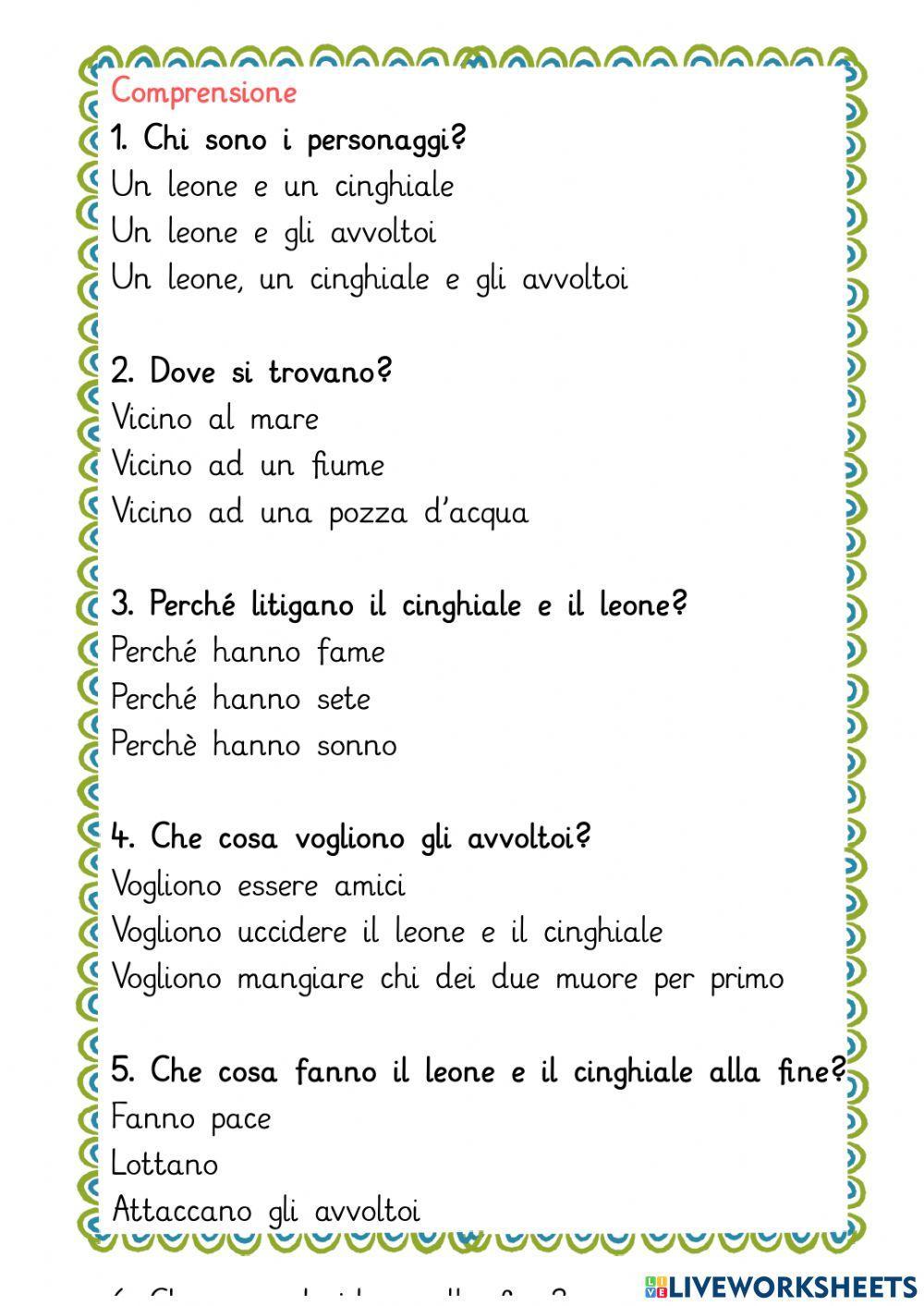 Il leone e il cinghiale