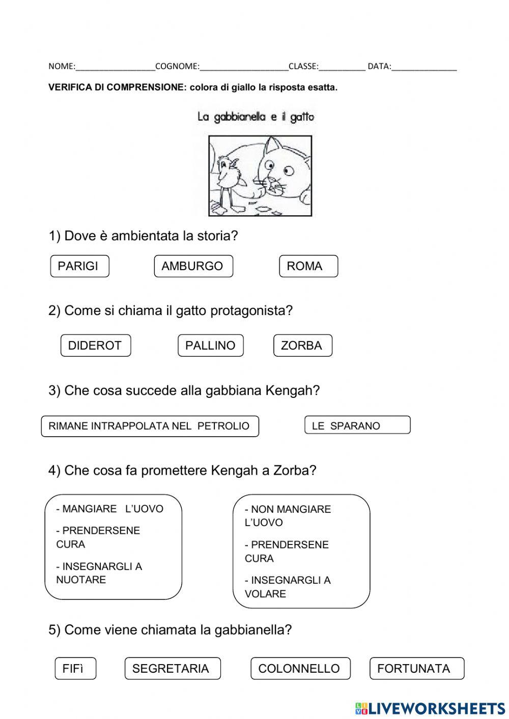 La gabbianella e il gatto
