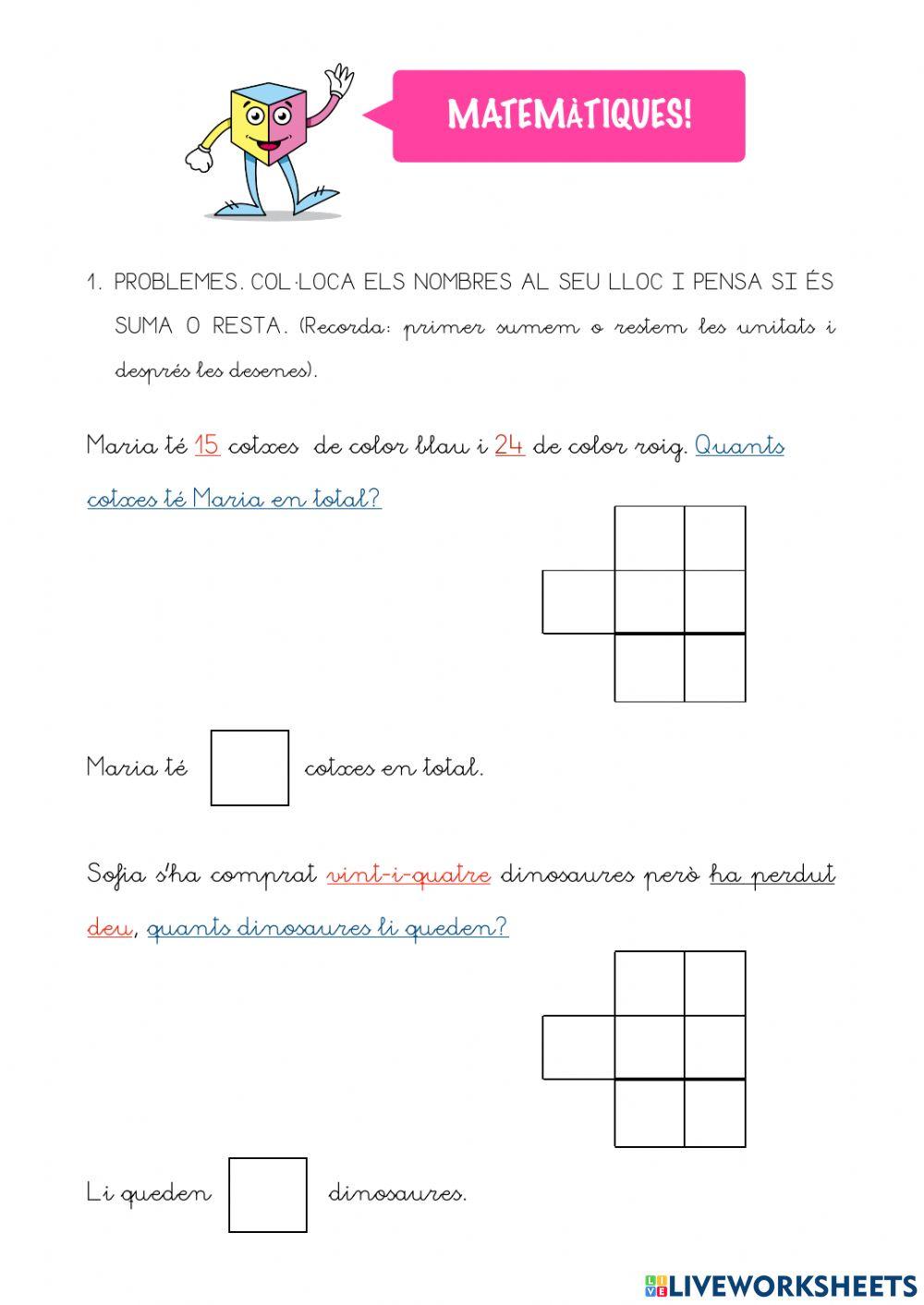 Problemes i numeració