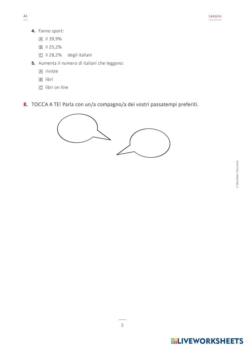 Tempo libero e passatempi