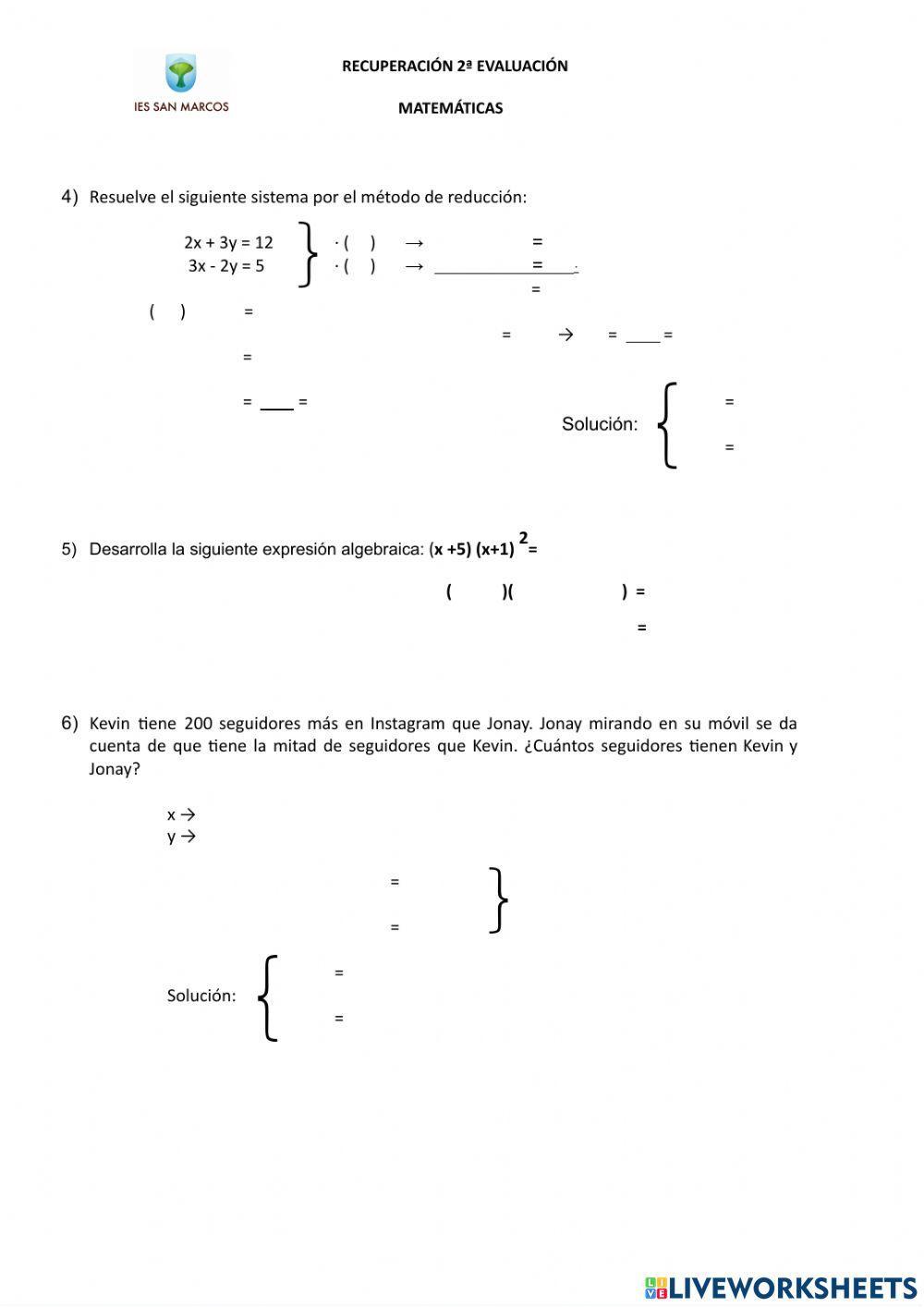 4ºMMZ Recuperación 2ªevaluación