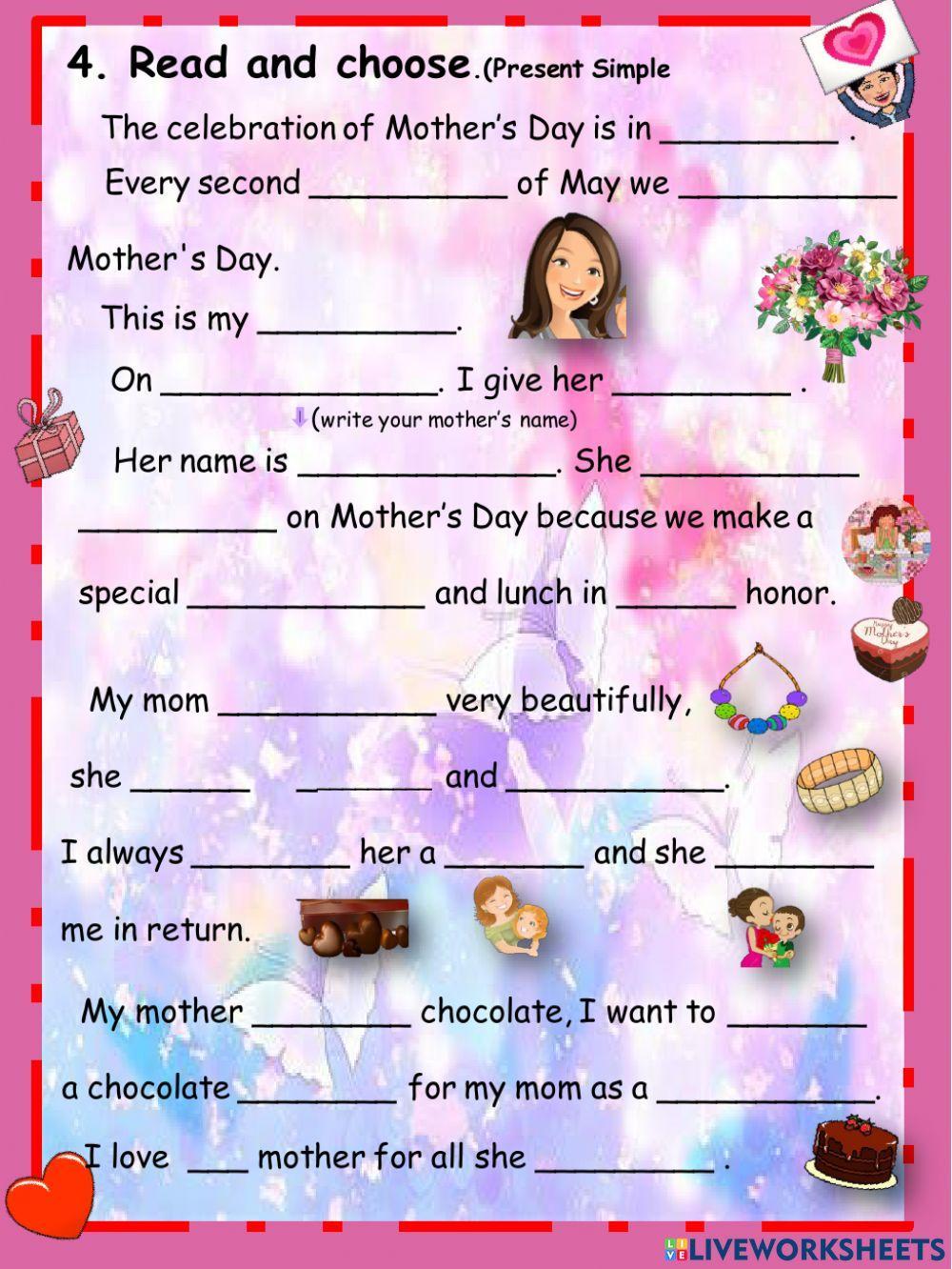 Present Simple Mother's Day