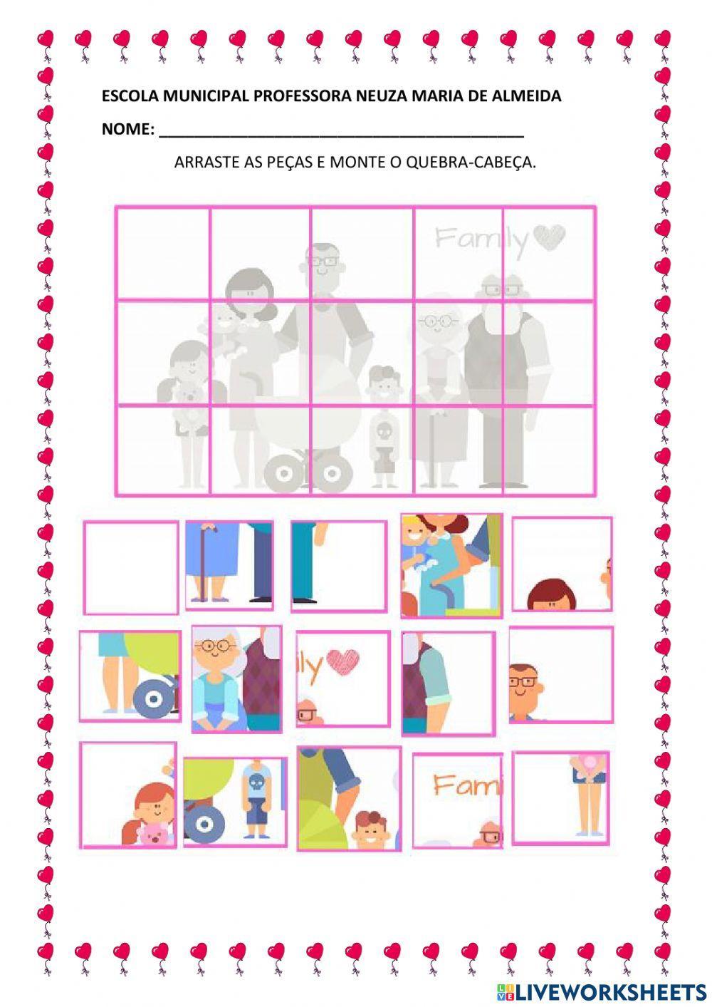 Quebra-cabeça família