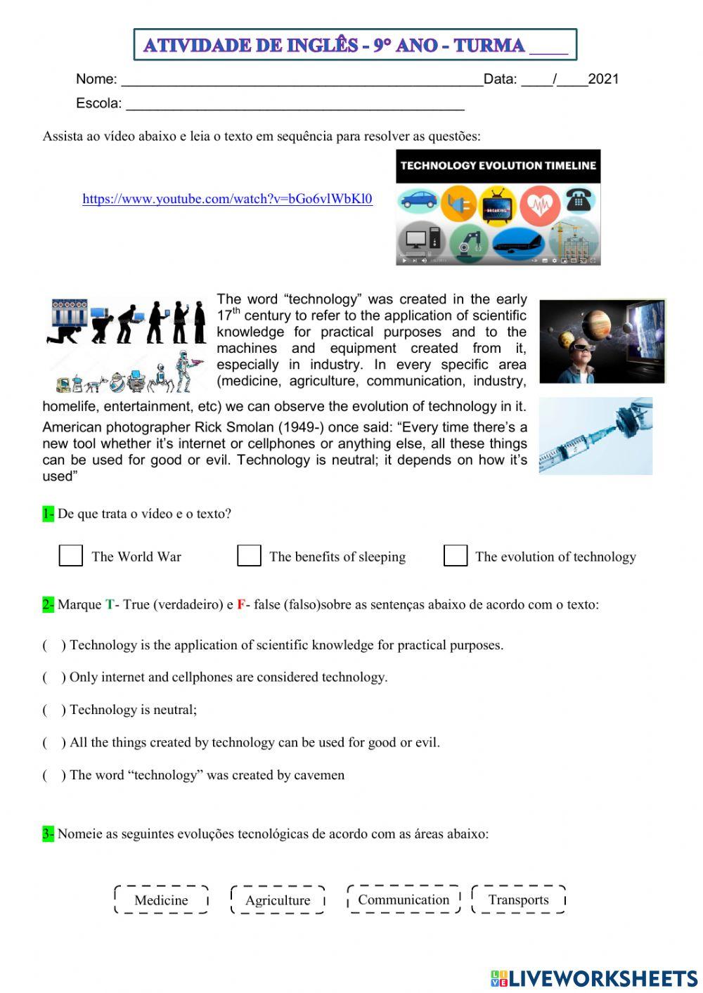 9° ano - INGLÊS - 06-05-21