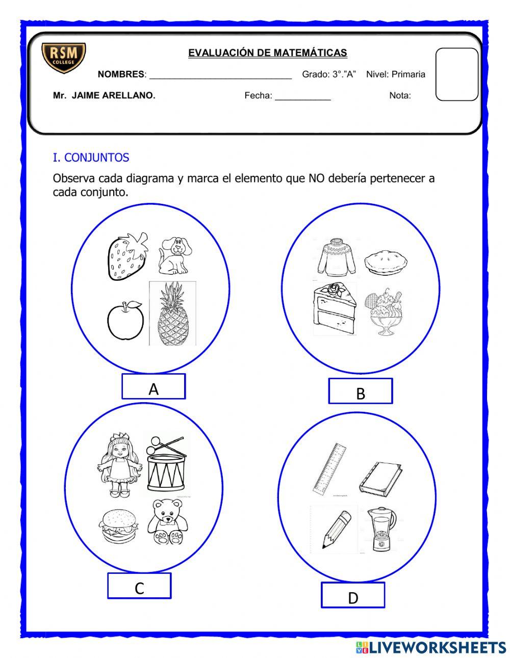 Conjuntos evaluación