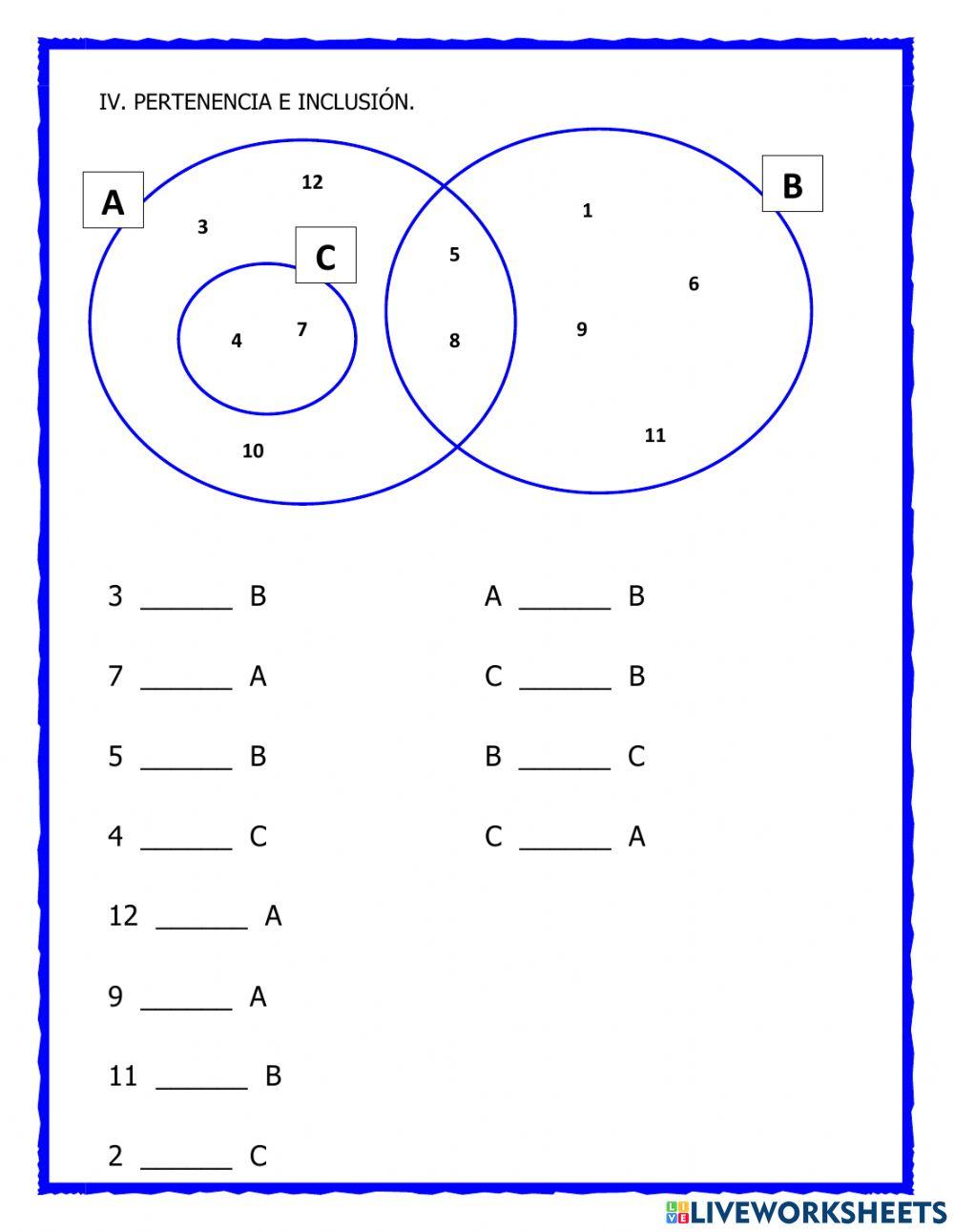 Conjuntos evaluación
