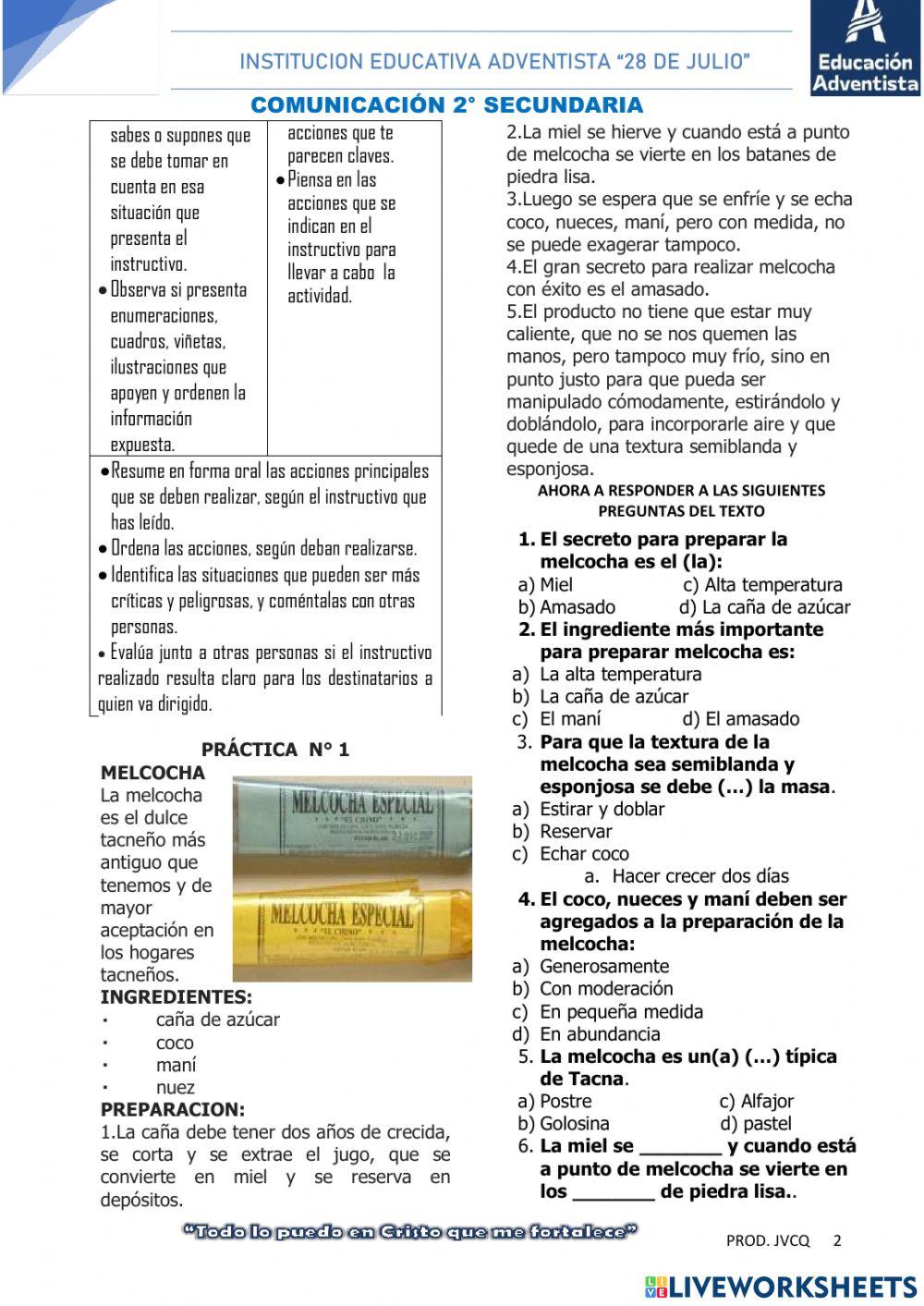 Los textos instructivos