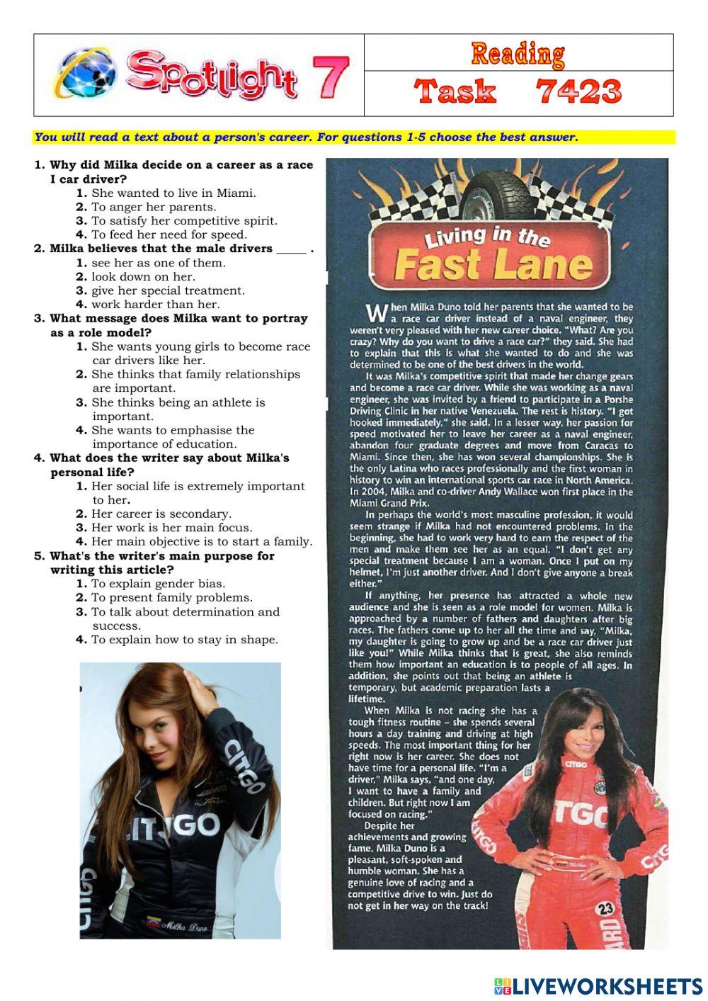 Spotlight 7 Task 7423