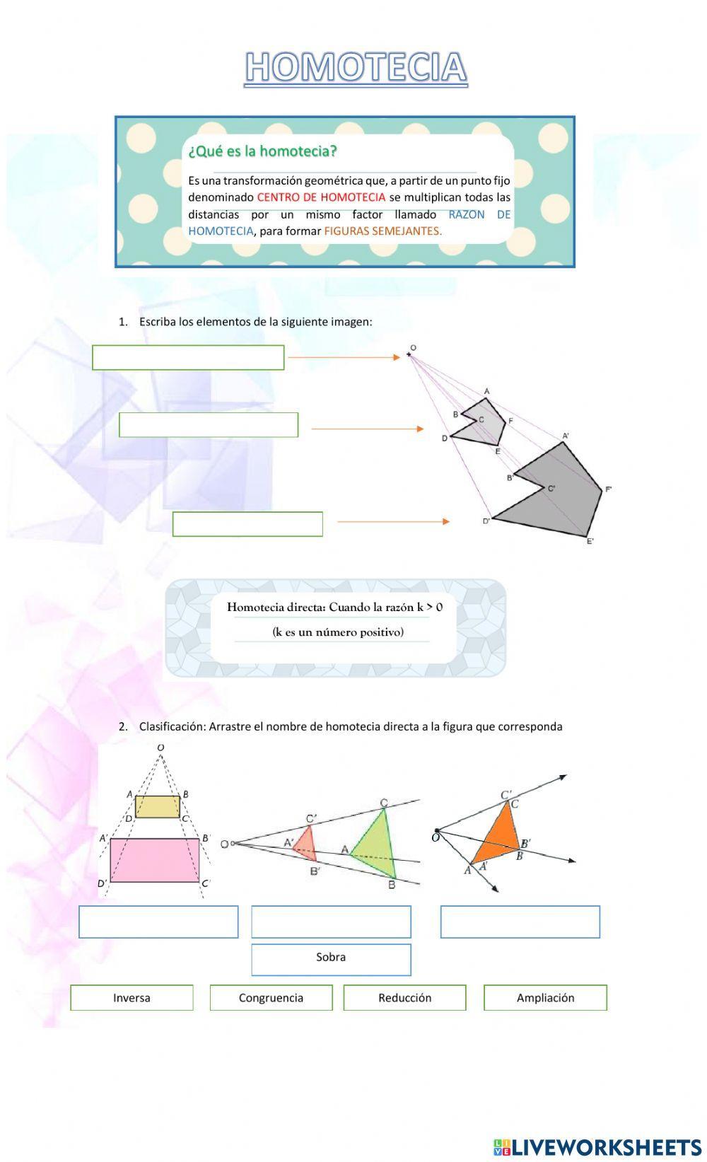 Geometria: Homotecia