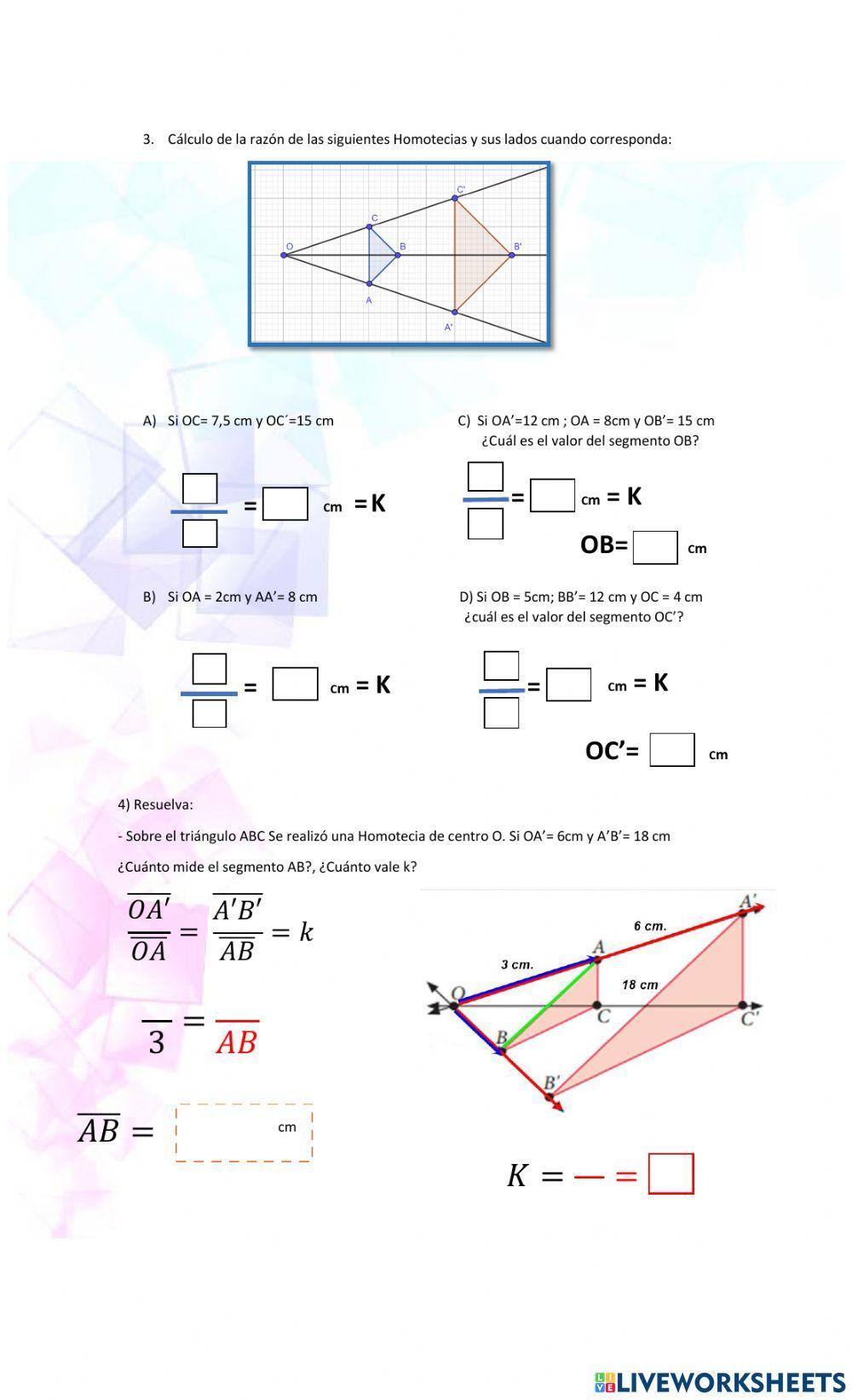 Geometria: Homotecia